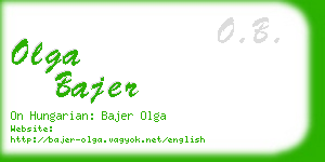 olga bajer business card